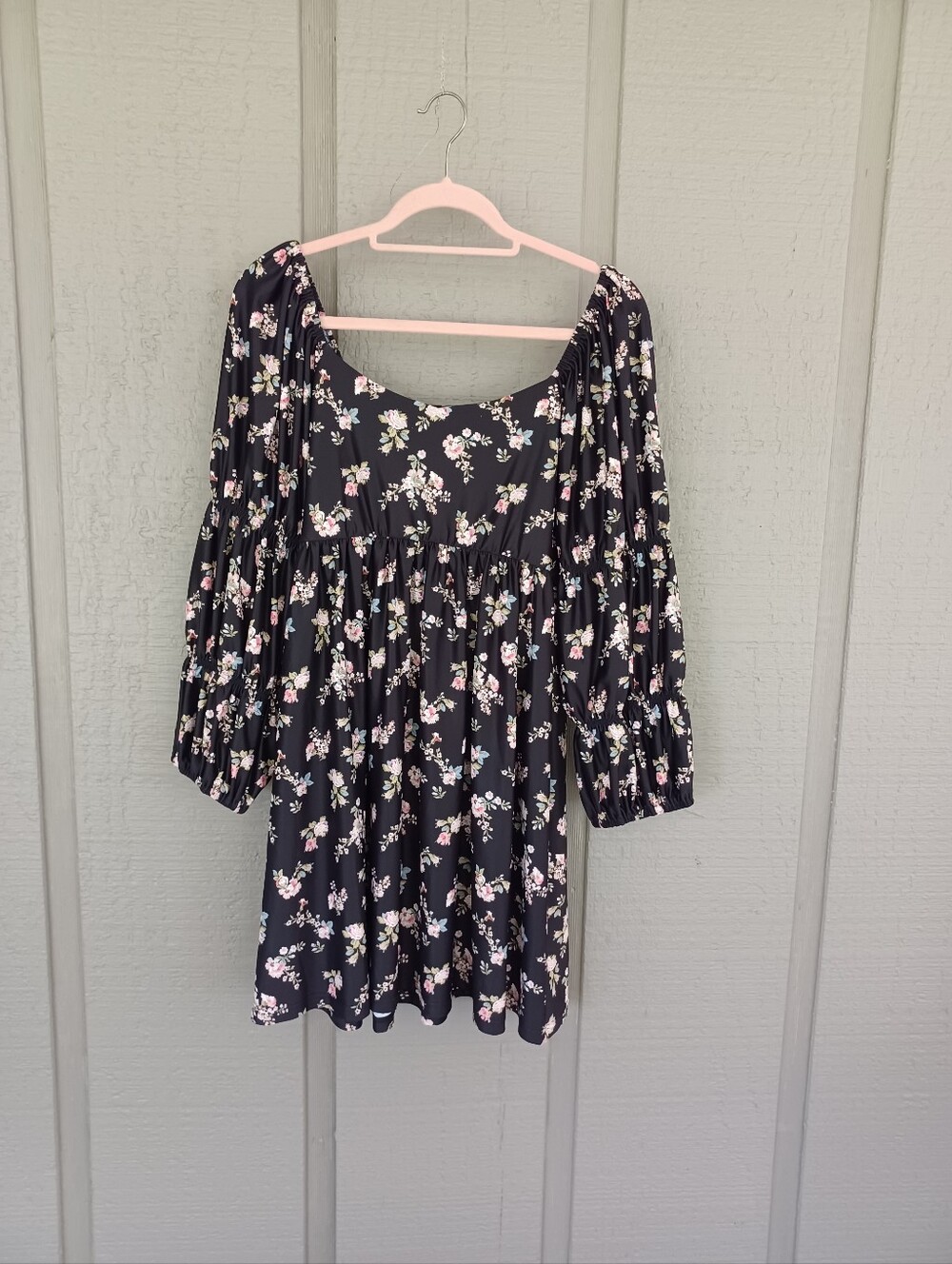 Smith And Quinn Greta Floral Mini Dress Size M Women Long Puff Sleeve Stretch